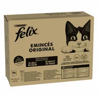 Mokra karma dla kotów - Megapakiet Felix Classic, saszetki, 80 x 85 g - Mięsno-rybny mix (4 smaki) - miniaturka - grafika 1