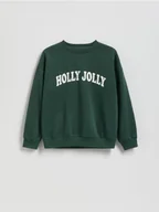 Kurtki i płaszcze dla chłopców - Reserved - Bluza z nadrukiem - ciemnozielony - miniaturka - grafika 1