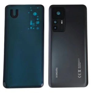 KLAPKA BATERII + KLEJ + OCZKO APARATU XIAOMI 12T | XIAOMI 12T Pro CZARNY - Części serwisowe do telefonów - miniaturka - grafika 1