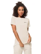 Koszulki i topy damskie - Jack Wolfskin Koszulka damska Essential Top (opakowanie 1), Gotowana śmietana, XS - miniaturka - grafika 1