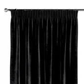 Zasłony - Dekoria Zasłona na taśmie marszczącej 1 szt. głęboka czerń 1szt 130 × 260 cm Velvet 300-704-17 - miniaturka - grafika 1