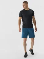 Spodnie sportowe męskie - Męskie spodenki treningowe 4F 4FWAW24TFSHM698 - turkusowe - miniaturka - grafika 1