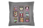 Poduszki - Poduszka w sowy rysunkowe PAFIA - miniaturka - grafika 1