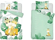Pościel dla dzieci - Pościel niemowlęca 90x120 bawełna jungle żyrafa - miniaturka - grafika 1