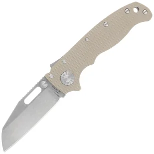 Nóż składany Demko AD20.5 Shark Foot Coyote Tan G10, Stonewashed CPM 3V by Andrew Demko (205-3V-SFCT) - Noże - miniaturka - grafika 1