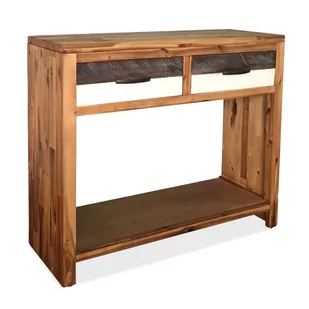 vidaXL Stolik typu konsola z litego drewna akacjowego, 86x30x75 cm - Konsole i sekretarzyki - miniaturka - grafika 1