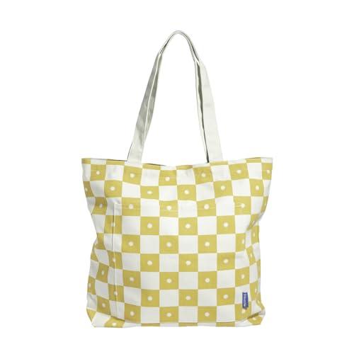 Kokonote Torebka damska Tote Bag Shopper duża torba na ramię – Akalia torba materiałowa torba na zakupy torba na zakupy torba na zakupy torba bawełniana, żółty, Minimalistyczny