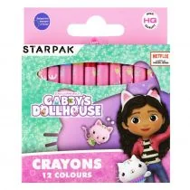 Kredki woskowe 12 kolorów Gabby s Dollhouse STARPAK 529130 - Przybory szkolne - miniaturka - grafika 1