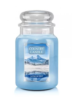 Świece - Świeca zapachowa COUNTRY CANDLE Alpine Retrear, duży słoik, 680 g, 2 knoty - grafika 1