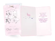 Pamiątka Chrztu Świętego - Karnet DL chrzest różowy - miniaturka - grafika 1