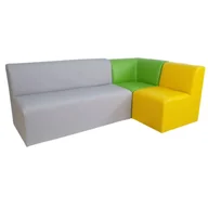 Meble i wyposażenie gabinetów medycznych - Zestaw siedzisk dla dzieci MODULO 3 NC570 - 143x87x52 cm - miniaturka - grafika 1