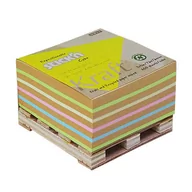 Notesy i bloczki - STICK N NOTES KOSTKA KRAFT PALETA 76X76MM, 5 KOLORÓW, 400 KART.( 21817 - miniaturka - grafika 1