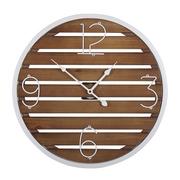 Zegary - Beliani Zegar ścienny  50 cm ciemne drewno ARRIAGA - miniaturka - grafika 1