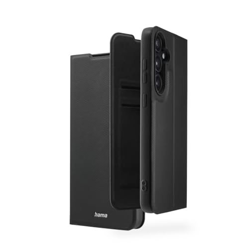 Hama Etui na telefon komórkowy Samsung Galaxy S25+ (etui na telefon komórkowy, etui z przegródką na karty, funkcja stojaka, dodatkowa ochrona wyświetlacza i aparatu, magnes, etui z klapką, miękkie),