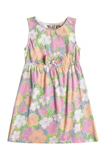 Sukienki i spódniczki dla dziewczynek - Roxy sukienka bawełniana dziecięca SUMMER AIR mini rozkloszowana - grafika 1