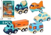 Samochody i pojazdy dla dzieci - Zestaw pojazdów z napędem dla malucha Mix - zabawka - miniaturka - grafika 1