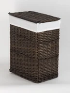 Kosze wiklinowe - CORSAN - Kosz wiklinowy na pranie WENGE z wyściółką ECRU 45x29x56 cm 169B - miniaturka - grafika 1