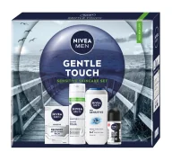 Zestawy kosmetyków męskich - NIVEA MEN Gentle Touch świąteczny zestaw kosmetyków dla mężczyzn żel pod prysznic + pianka do golenia + balsam po goleniu + antyperspirant - miniaturka - grafika 1