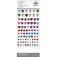 Zabawki kreatywne - Titanum Kryształki samoprzylepne serca mix 84 szt. - miniaturka - grafika 1