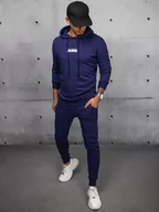 Dresy męskie - Dres męski granatowy Dstreet AX0687-L - miniaturka - grafika 1