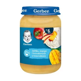 GERBER DESEREK JABŁKO MANGO BRZOSKWINIA 190G - Desery dla dzieci - miniaturka - grafika 1