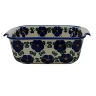 Brytfanny - Ceramiczne naczynie kwadratowe małe Bolesławiec - miniaturka - grafika 1