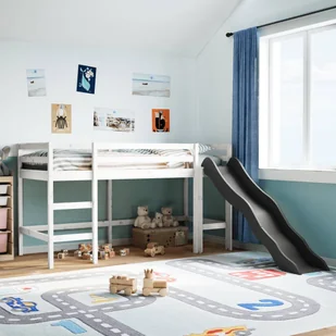 Łóżko na antresoli dla dzieci, bez materaca, białe, 90x200 cm Lumarko! - Łóżka dla dzieci i młodzieży - miniaturka - grafika 1