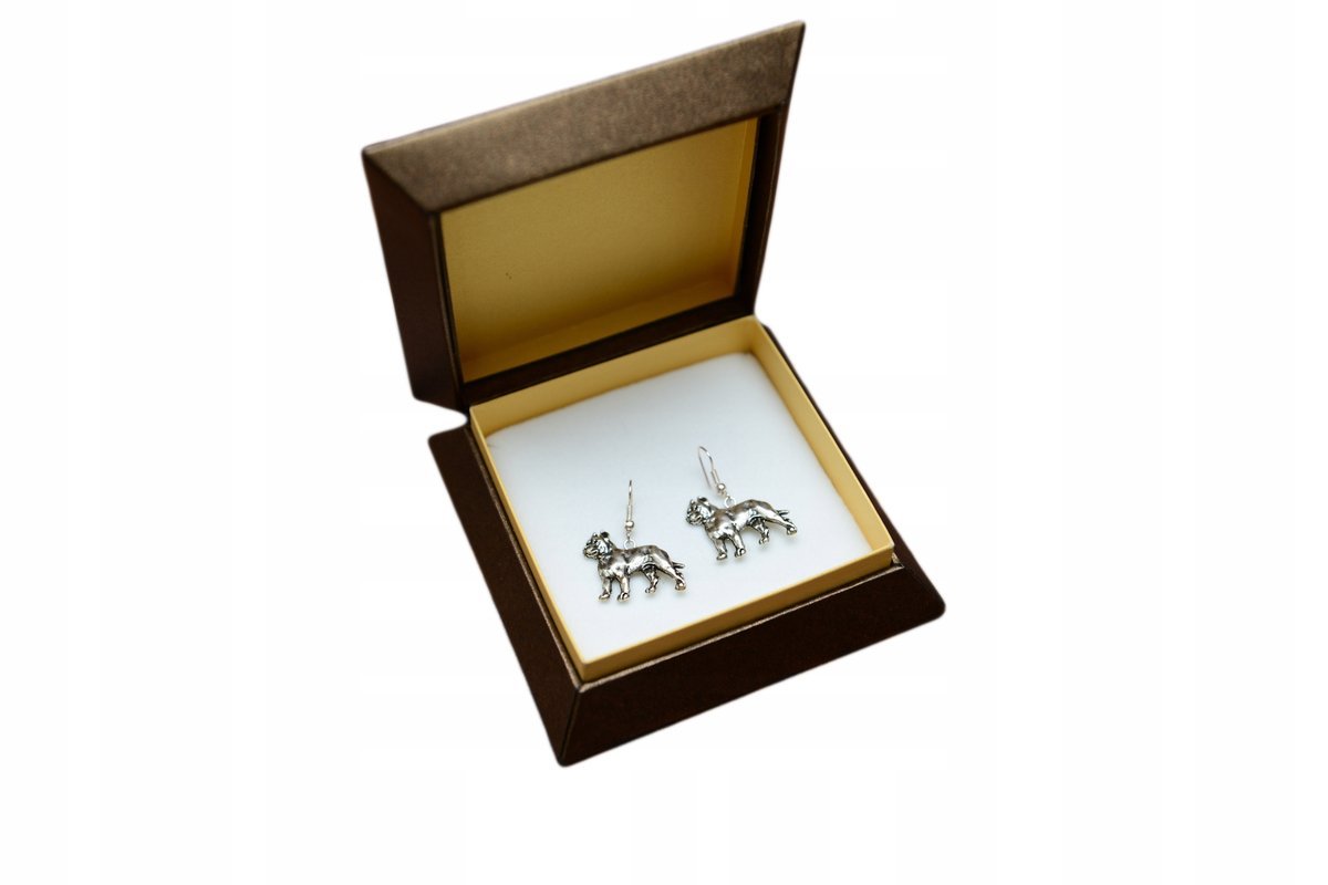 Cane Corso Italiano I - wiszące kolczyki z psami, urocza biżuteria dla psie