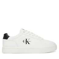Sneakersy męskie - Sneakersy Calvin Klein Jeans Classic Cupsole Mono Lth YM0YM01369 Biały - miniaturka - grafika 1