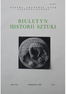 Biuletyn historii sztuki rok XLI nr 1 - Książki o kulturze i sztuce - miniaturka - grafika 1