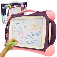 Tablice dla dzieci - MAGNETYCZNA KOLOROWA TABLICA  2 STEMPELKI FIOLETOWA - miniaturka - grafika 1