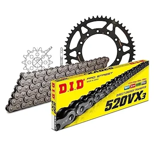Zestaw łańcuchów DID stal 520VX3 / 114 zapięcie na klips do Yamaha YZ F 450 ccm rok prod. 2005 - Części motocyklowe - miniaturka - grafika 1