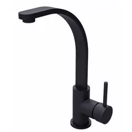 Baterie umywalkowe - Besco Decco I bateria umywalkowa stojąca wysoka czarny mat BU-DI-CZ - miniaturka - grafika 1