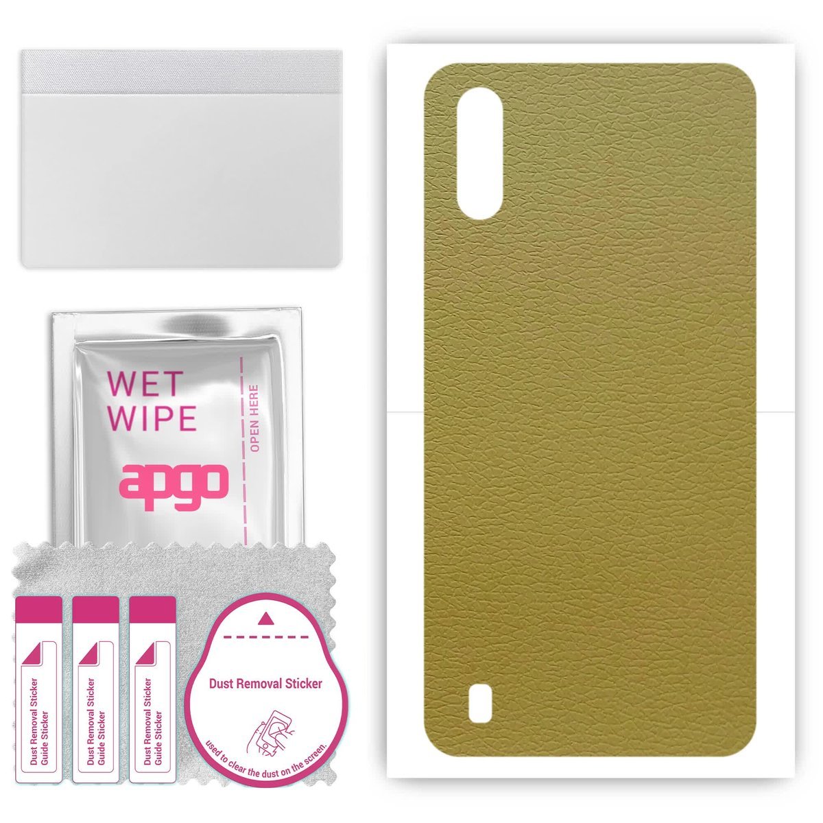 Folia naklejka skórka strukturalna na TYŁ do Samsung Galaxy M01 - Skóra Oliwkowa - apgo SKINS