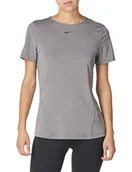 Koszulki i topy damskie - Nike Damska koszulka Pro All Over Mesh Szary Gunsmoke/Black S - miniaturka - grafika 1