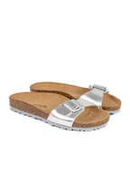 Klapki i japonki damskie - BABUNKERS Family Klapki w kolorze srebrnym - miniaturka - grafika 1