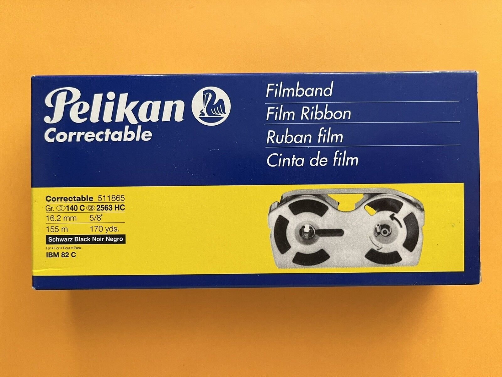 Pelikan 1 Correctable, IBM, 82 C, Black, 70 g, 155 m, 2120 pcs