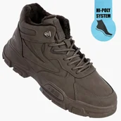 Moda i Uroda OUTLET - Buty Męskie BIG STAR Wysokie Ocieplane Zimowe Trapery OO174583 41 Khaki - miniaturka - grafika 1