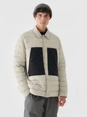 Kurtki męskie - Męska kurtka przejściowa z puchem naturalnym Outhorn OTHWAW24TDJAM636 - szara - miniaturka - grafika 1