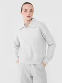 Bluzy damskie - Damska bluza nierozpinana bez kaptura Outhorn OTHWAW24TSWSF1880 - szara - miniaturka - grafika 1