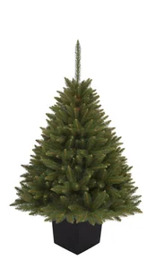 Choinka sztuczna Świerk syberyjski w kwadratowej donicy 110 cm - Choinki - miniaturka - grafika 1