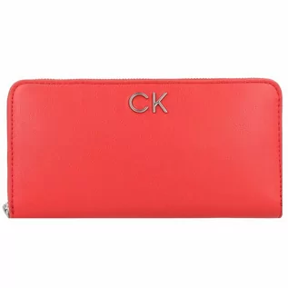 Portfele - Calvin Klein Re-Lock Portfel Skórzany 19 cm red - grafika 1