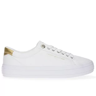 Buty Tommy Hilfiger Essential Vulc Canvas FW0FW07682-YBS - białe - Trampki damskie - miniaturka - grafika 1