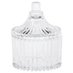 Excellent Houseware Pojemnik szklany kryształowy 80 ml - Pojemniki kuchenne - miniaturka - grafika 1