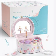 Pudełka i szkatułki - SZKATUŁKA DLA DZIEWCZYNKI Z POZYTYWKĄ NA BIŻUTERIĘ KUFEREK KOLOROWY - miniaturka - grafika 1