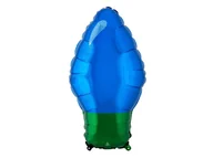 Pozostałe akcesoria świąteczne - Amscan Balon foliowy Lampka świąteczna niebieska - 27 x 55 cm - 1 szt. 4204601 - miniaturka - grafika 1