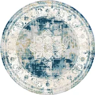 Dywany - Dywan okrągły Astana beżowo-niebieski śr. 160 cm - miniaturka - grafika 1