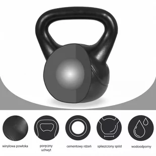 Gorilla Sports Kettlebell 4kg Winylowe 100342-00006-0009 - Kettlebell - miniaturka - grafika 1