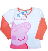 Koszulki dla dziewczynek - EplusM, Koszulka dziewczęca z długim rękawem, Świnka Peppa, rozmiar 92 - miniaturka - grafika 1