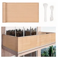 Ogrodzenia - Leziter Osłona balkonowa, moskitiera 7 m beżowa - miniaturka - grafika 1